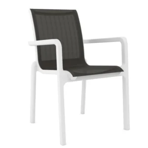 mobiliario-contract-sillon neptuno apilable polipropileno blanco batyline antracita